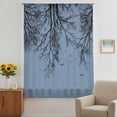 thumbnail image 3 of Blue Black Branches Sheer Curtains 72 Inches Long, Botanical Dead Tree Birds Light Filering Curtains, Breathable Simi Curtain Privacy Drapes for Living Room Bedroom Lightweight Window Treatment, 3 of 9