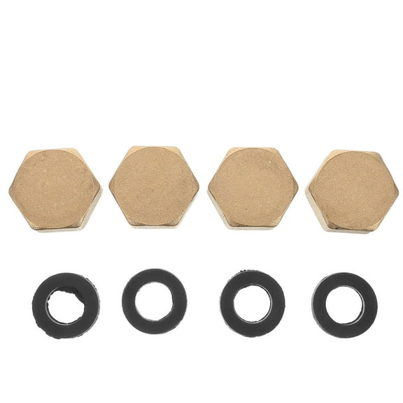 4 Pcs Inner Teeth Blocking Cap 3.00X3.00X1.50CM Golden