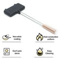thumbnail image 4 of Tnobhg Long Handle Sandwich Pan Aluminum Alloy Double Pie Cooker Portable Campfire Sandwich Maker Mountain Pie Maker Camping Cookware, 4 of 7