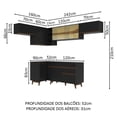 thumbnail image 3 of Madesa Gabinete de Cocina Integral Completa de Esquinero 402 cm Reims Negro 04, 3 of 8