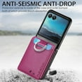 thumbnail image 3 of Compatible for Motorola Razr+ 2023 Case Wallet with Card Holder,Luxury PU Leather Protective Phone Case Kickstand Full Coverage Pocket Ring Case for Motorola Razr Plus 2023,Moto Razr 40 Ultra Hot Pink, 3 of 14