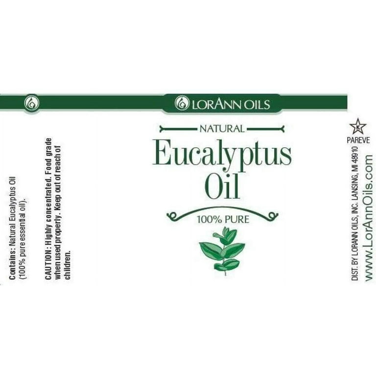 LorAnn Oils Eucalyptus Natural Food Grade Essential Oil, Pure Culinary  Bliss, 1oz Bottle 