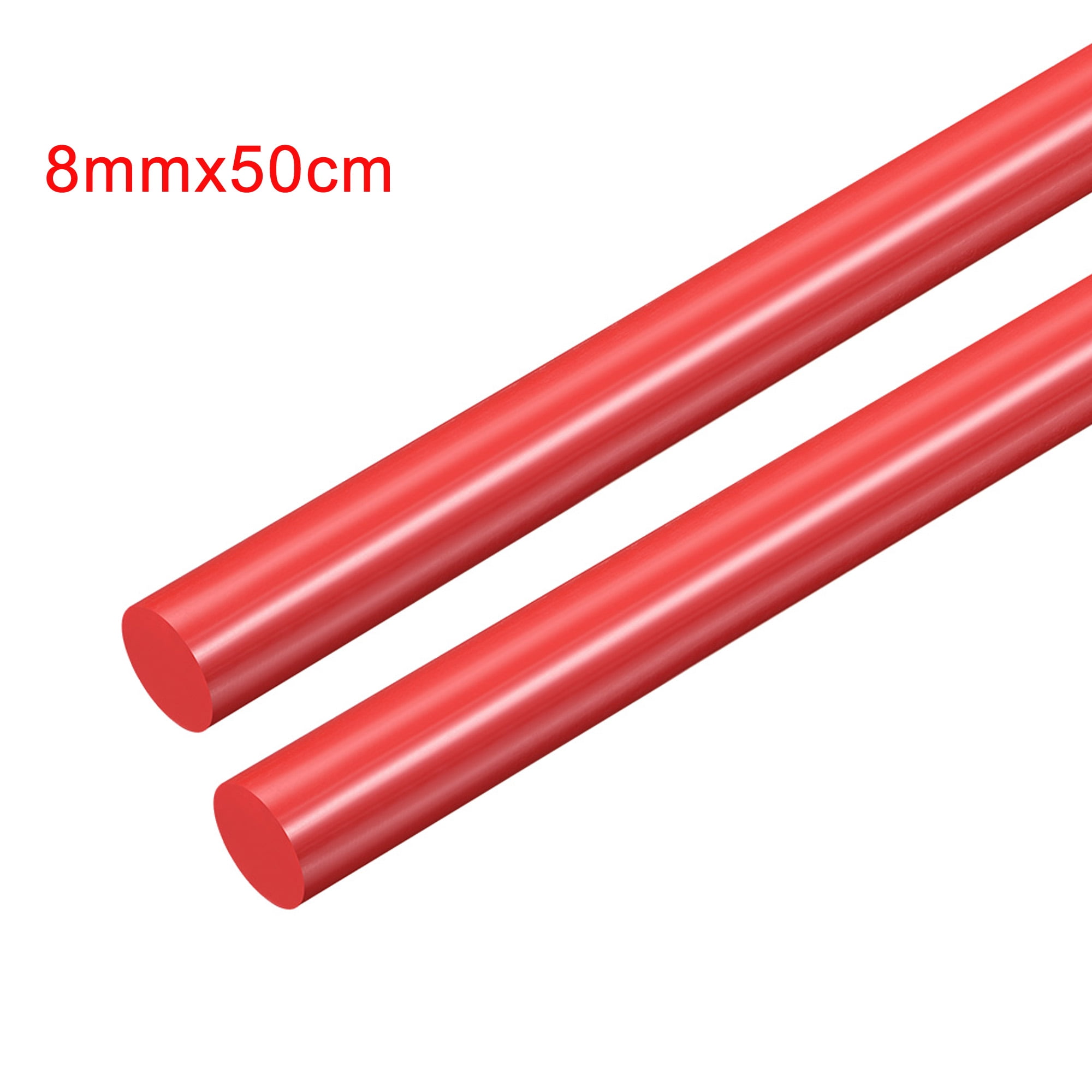 2pcs White POM Plastic Round Rods - 3/16" Diameter, 20" Length, Polyoxymethylene For Engineering & DIY