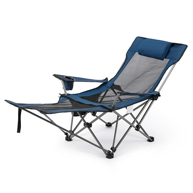 2 en 1 silla plegable para acampar salón reclinable ajustable portátil