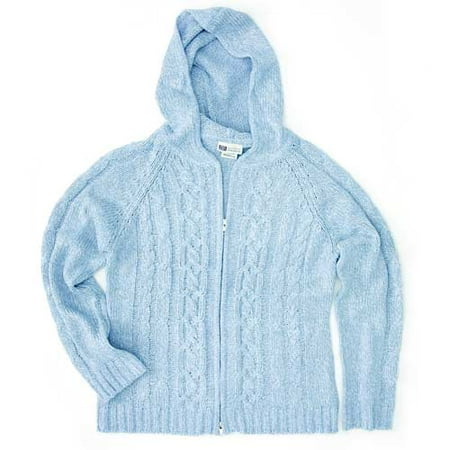 Faded Glory - Women's Hooded Cable Knit Sweater