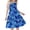 Blue, variant on Nmnitkp Girl Dresses Boho Dress for Girls Floral Dress Tie Back Flutter Sleeves Casual Summer Dress Pink,7 Years