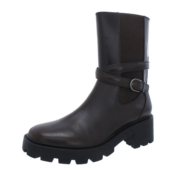 Sarto Franco Sarto Womens A Emerson Leather Lug Sole Ankle Boots