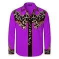 thumbnail image 4 of CONZONE Mens Western Cowboy Shirts Long Sleeve Buttons Down Shirts for Men Trendy Embroidered Lapel Soft Lightweight Tops, 4 of 4