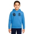 thumbnail image 1 of Buzo con capucha tipo pulóver Icon Sports Messi Argentina para niños, celeste, 1 of 7