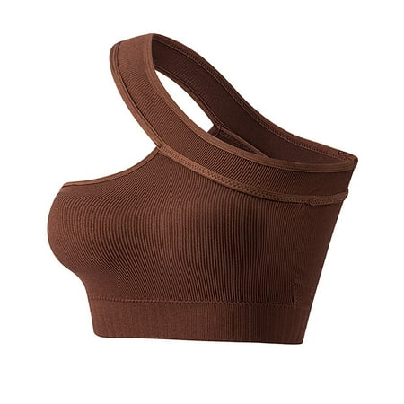 Womens Underwear Teenage Girls Large Size Non Ring Underwear Gathered Comfortable Sports Large Breasts Show Small Bra Strapless Wear Outside The United States Tank Tops Clearance