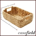 thumbnail image 4 of Casafield (Set of 2) Water Hyacinth Oval Storage Baskets with Wooden Handles - Medium Woven Bin Organizers, 4 of 7
