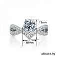 thumbnail image 6 of APIPEE Modern Anniversary Valentine's Day For Women Ladies Comfortable Fit Dazzling CZ Cubic Zirconia Ring Perfect Present Gift Box Included, 6 of 8