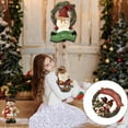 thumbnail image 4 of Christmas Decoration Rattan Circle With Fabric Doll Handmade Decor, 4 of 5