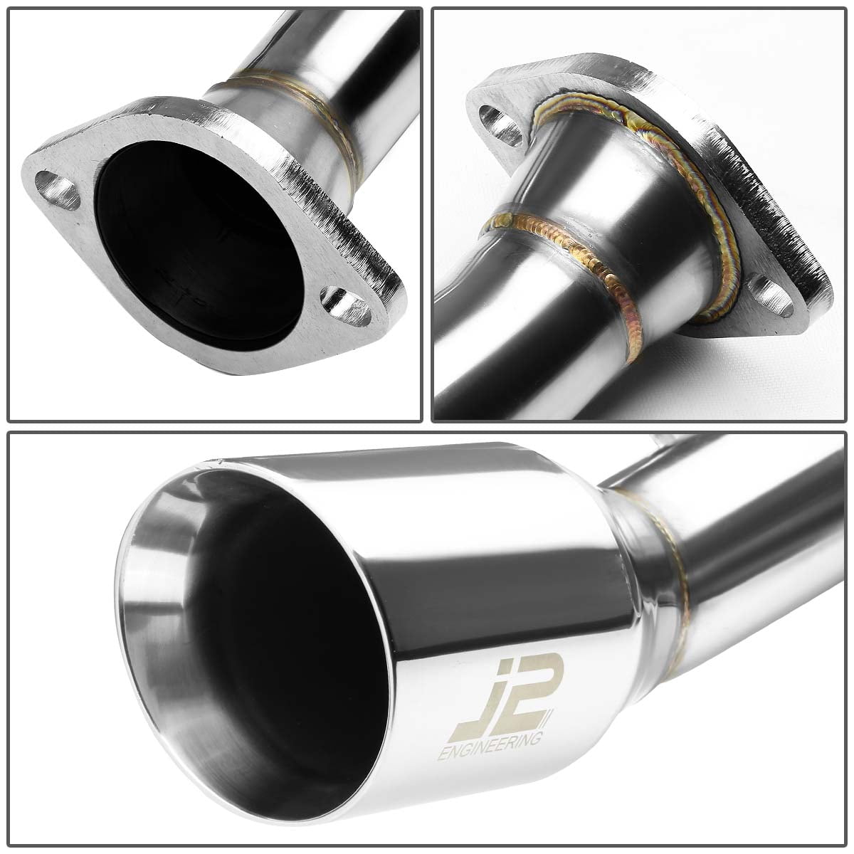 J2 Engineering Corrosion Resistance Vehicle Mufflers with Catback Exhaust for 2009-2014 Nissan Cube