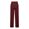 thumbnail image 7 of Pants for Women Solid Color Straight Leg Work Pants for Women Elastic Waist Casual Business Pants for Women ( XL), 7 of 7