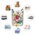 thumbnail image 4 of Zufioo Bird Butterfly Rose Print Round Dirty Clothes Basket, Waterproof Standing Dirty Clothes Bag, Suitable for Home, Bathroom, Car Trunk-Medium, 4 of 6