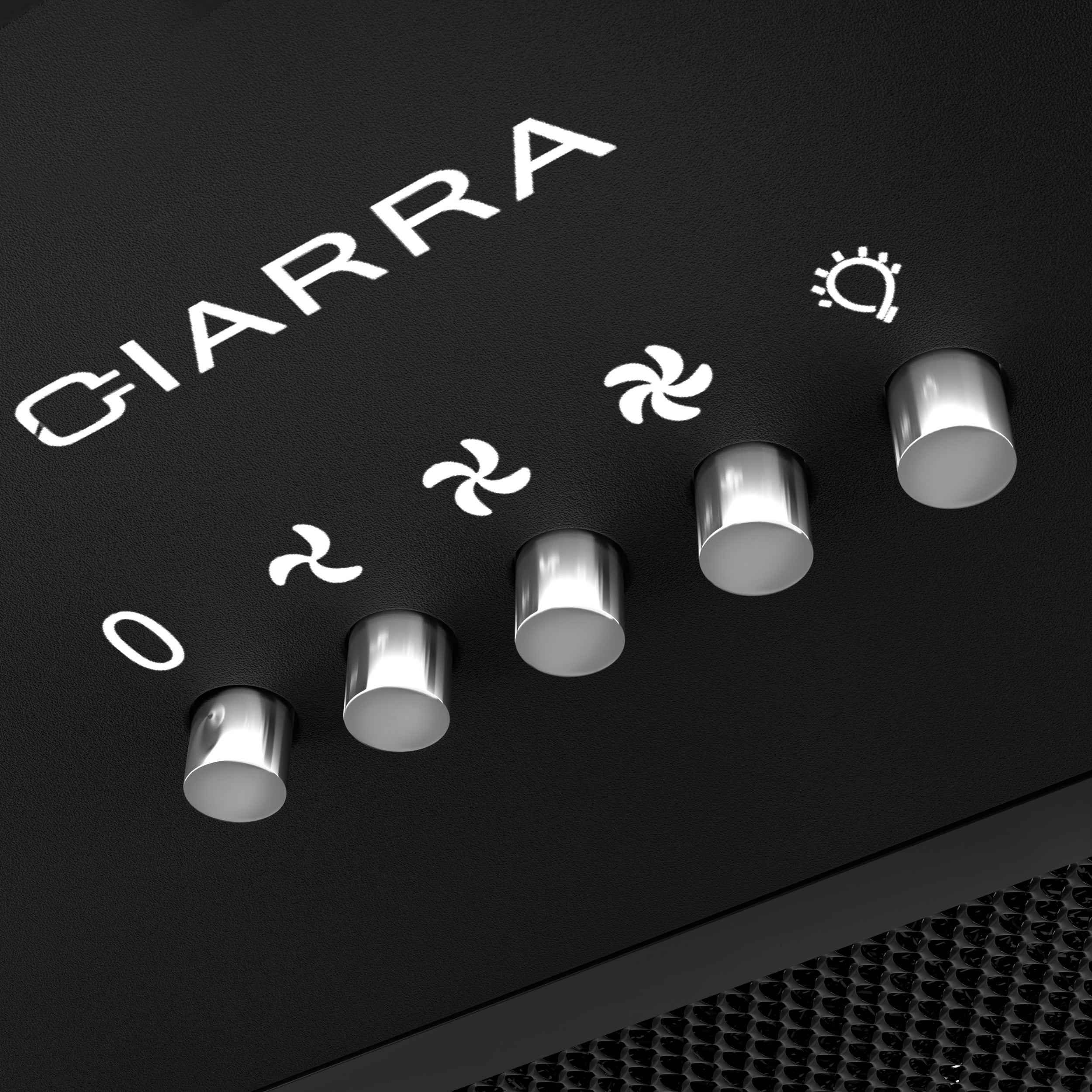 CIARRA Insert Range Hood 20 inch with Push Button Control 450 CFM Black CAB913E52