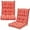 Red and Orange, variant on HYJY Tufted Patio Cushion, Outdoor High Back Chair Pads 4.5 Inch Thick, with 4 String Ties, Patio Seat Cushion for Swing Bench Wicker Furniture, Indoor Floor Cushion