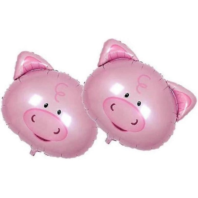 Foil Balloons Creative Pig Head Shape Lovely Pink Party Decor Balloon Photo Props For Birthday Festival Wedding Gift (pink2pcs)