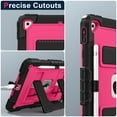 thumbnail image 5 of Decase Shockproof Rugged Case for Apple iPad 9th/ 8th/ 7th Generation Case 10.2" 2021/2020/2019 with Kickstand & Shoulder Strap,Tri-Layer PC+TPU Back Cover,Heavy Duty Shock-Absorbent Protective Case,E, 5 of 9