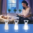 thumbnail image 3 of Veilleuse DEL, Lampe de Chevet Rechargeable USB à 3 Modes d'Éclairage, Lampes à Intensité Réglable pour Enfants, Lanterne de Nuit Portable pour Intérieur et Extérieur pour Chambre, Allaitement, Urgence, Camping et Randonnée, 3 of 6