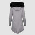 thumbnail image 5 of Trim Parka Coat Women Clothing Zip-Up Thermal Overcoat Pocket Drawstring Hood Soft Lining Winter, 5 of 5
