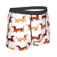 thumbnail image 3 of Balery Dachshund Walking Men's Boxer Briefs, Soft and Breathable Cotton Underwear with nylon Waistband-Small, 3 of 9