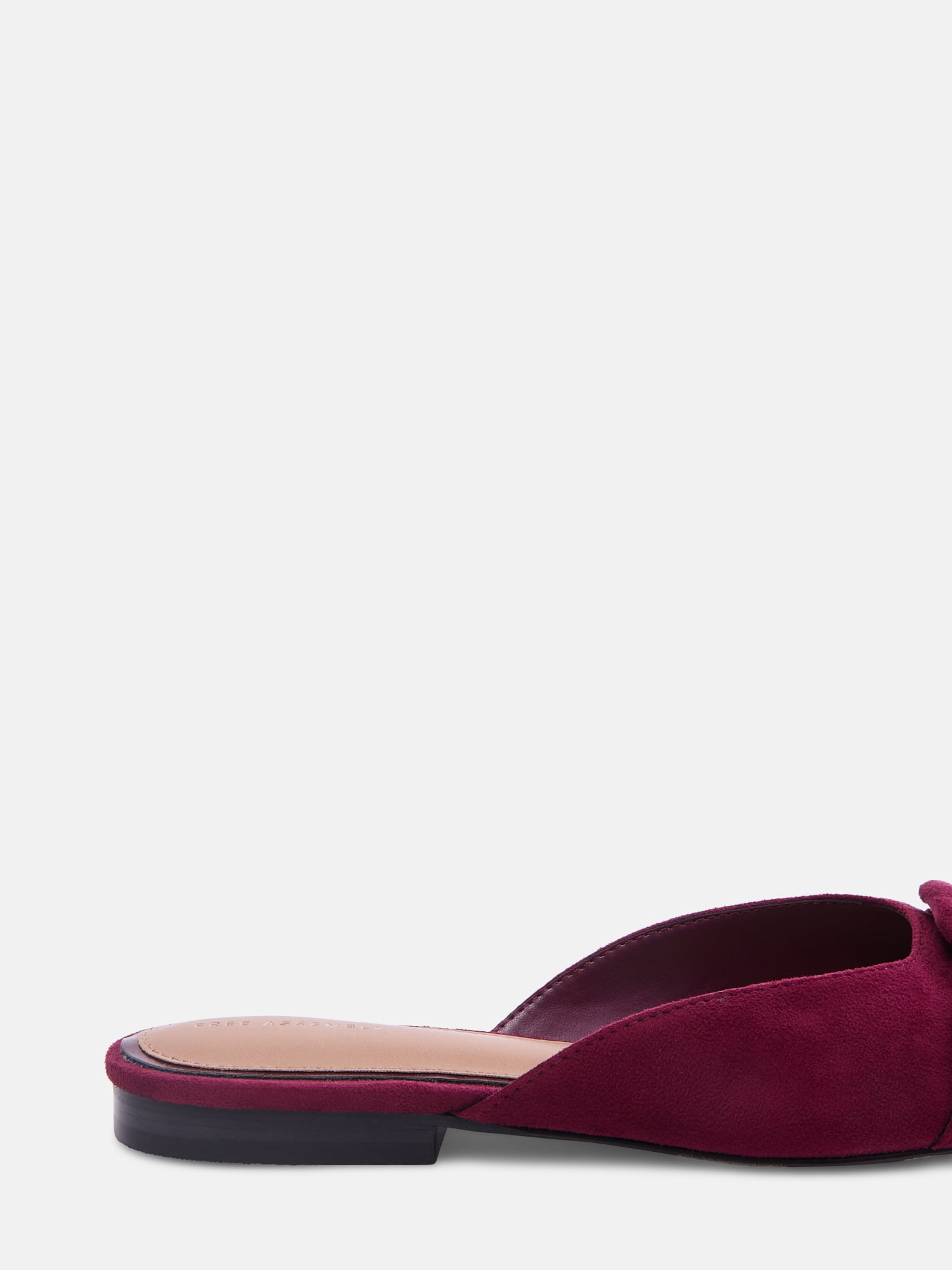 Free Assembly Women's Faux Suede Buckle Mules