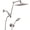 Brushed Nickel-Dual Shower Head with Extension Arm, variant on Dual Shower Head Brushed Nickel 8 Inch Rainfall Handheld Spray Set