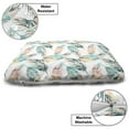 thumbnail image 3 of Leaves Pet Bed, Rhythmic Double Exposure Tropical Leaf Palmate Motifs on Plain Backdrop, Resistant Pad for Dogs and Cats Cushion with Removable Cover, 24" x 39", White and Multicolor, by Ambesonne, 3 of 4
