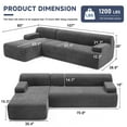 thumbnail image 3 of 107” Modular Sectional Sofa, Modern Sofa Couch for Living Room, High Density Sponges Cloud Couch Sectional, L-Shape Couches for Living Room, Darkgrey, 3 of 10