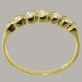 thumbnail image 3 of LBG British Made 14k Yellow Gold Cultured Pearl ring Womens Eternity Ring - 33 size options - Size 11.75, 3 of 9