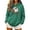 #0001-Army Green, variant on Long Sleeve Shirts for Women Hooded Halloween Witch Black Cat Broom Print Trendy Tops for Women Relaxed Fit Comfortable Graphic Tees for Women Gift