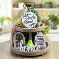 thumbnail image 1 of OUSITAID Ornament Layered Tray Decorative Wooden Layered Tray Dining Table Home Outdoor Decor Signs, 1 of 7