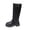 Black, variant on Viluyesy Knee High Boots for Women Fashion Platform Round Toe Buckle Faux Leather Motorcycle Biker Shoes Khaki Size 7.5