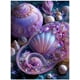 thumbnail image 1 of New Flower 5d Diy Diamond Painting Purple Shell Full Square Romantic Beach Pearl Diamond Embroidery Mosaic Cross Stitch EE3243round 20X25cm Gao Jinjia LED, 1 of 2