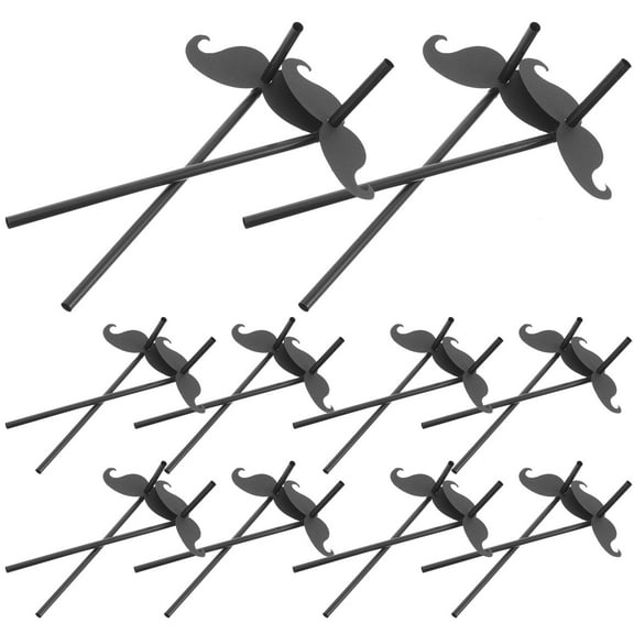 TAILTOSS Fiesta Party Favors 20Pcs Striped Black Paper Straws for Bars and Home Users