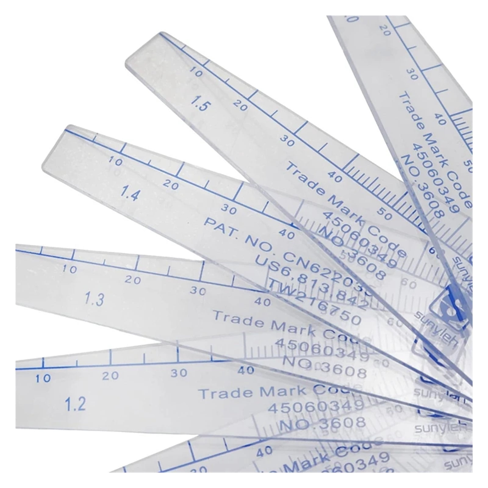 Plastic Feeler Gauge 0.05Mm To 3Mm Metric Gap-Measuring Tool 21 Leaf ,Easy Identification
