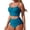 D14/Light Blue, variant on Afdoent Women's Tankini Swimsuits Solid Color Two Piece Swimwear High Waisted Tankini With Bottoms For Swimming Beach Trendy Beach Swimwear