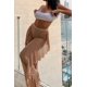 thumbnail image 5 of Traje de baño para cubrir pantalones Jumppmile, malla transparente, volantes, talla S, color caqui, 5 of 6