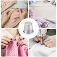 thumbnail image 6 of Sewing Thimble Finger Protector, 20 Pcs Metal Finger Shield Ring for Hand Sewing, Craft Accessories DIY Sewing Tools, 6 of 6
