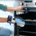 thumbnail image 2 of Blue and Grey Abstract Art Artwork Kitchen Oven Mitt and Pot Holder Sets 2 Pcs for Baking, Cooking and Grilling, Heat Resistant Up To 392 °F, 2 of 7