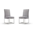 thumbnail image 1 of Manhattan Comfort Fauteuil de Salle à Manger en Velours Gris Element (Ensemble de 2), 1 of 2
