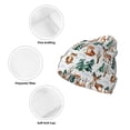 thumbnail image 3 of Yiaed Winter Woodland Friends Print Winter Beanie for Men Women, Fleece Lined Beanie Soft Warm Knit Hat Ski Stocking Cuffed Ca, 3 of 6
