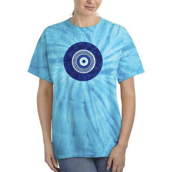 Nazar Eye Shabby Circle Wt Tie Dye Cyclone Women -Image by Shutterstock, Female Small