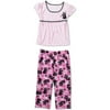 Faded Glory - Girls' Scottie Dog Sleep Tee and Capri Pajama Pants