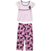 Faded Glory - Girls' Scottie Dog Sleep Tee and Capri Pajama Pants