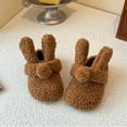 thumbnail image 6 of FUZHIQ Christmas Slippers for Girls Size 13 Toddler Slippers Girls Winter Slippers Soft Sole Non Indoor Warm Cozy Home Comfort Cute Orange Design Soft Rabbit Warm Winter House Shoes, 6 of 7