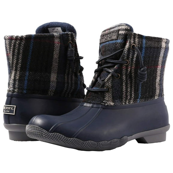 Sperry Women's Saltwater Wool Plaid Navy 11 M US