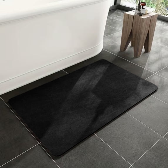 Diatomaceous Earth Bath Mat With Rubber Non-Slide Backing Super Absorbent Quickly Dry Stones Shower Mat For Bathroom Floor Fast Drying Diatomite Mats